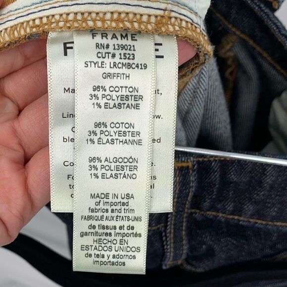 Frame Le Crop Mini Boot Dark Wash Jeans - Picture 3 of 7